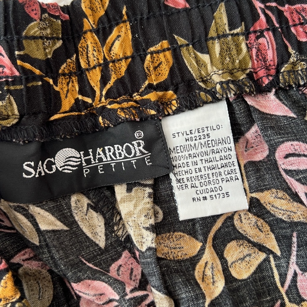 Vintage Sag Harbor Floral Print Midi Skirt Size Medium - Picture 5 of 7